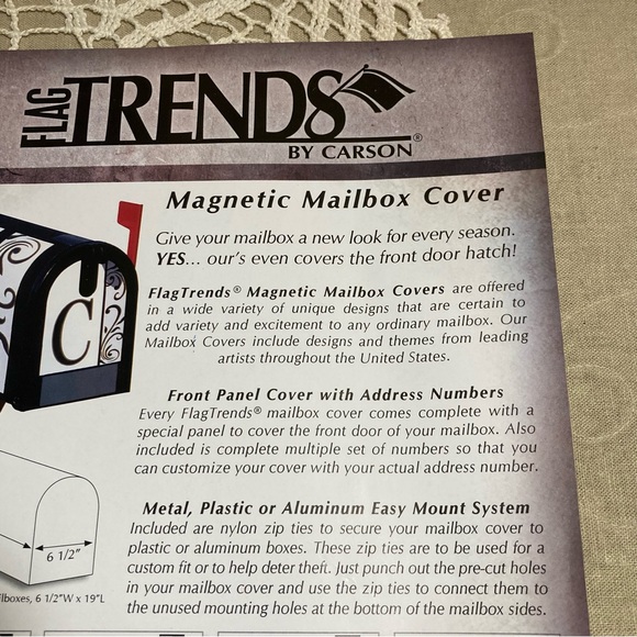 New Magnetic Mailbox Cover Primitive Sheep Pineapple And Willow Tree Design - Picture 7 of 15